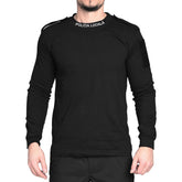 Tricou Maneca Lunga Negru Politia Locala (100% Bumbac, inscriptionat la baza gatului)